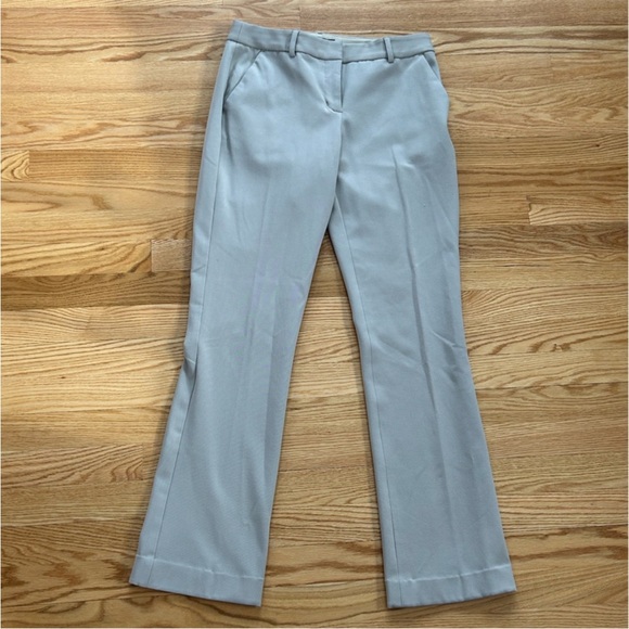Express light gray mid rise barely boot columnist stretchy dress pants 4R - Picture 1 of 3